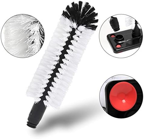 Triple-Ended Glass Washer Brush Set for Sinks with Suction Cup