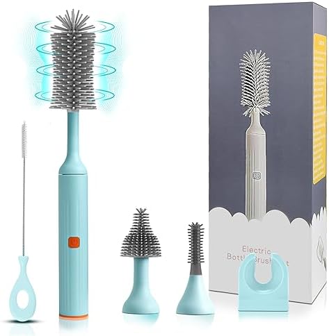 Sturdy Electric Bottle Brush Set for Kitchen Baby Use