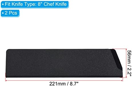 PATIKIL 2-Piece Knife Protector for 8 Chef Knife Black