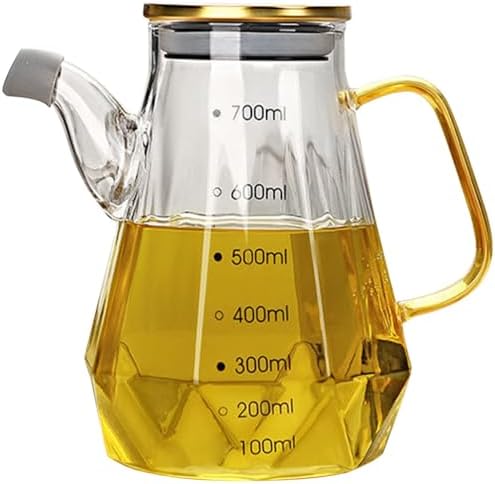 OSALADI Diamond Oiler Oil Jug Dispenser Glass - Premium Ergonomic Drought-Free Kitchen Tool