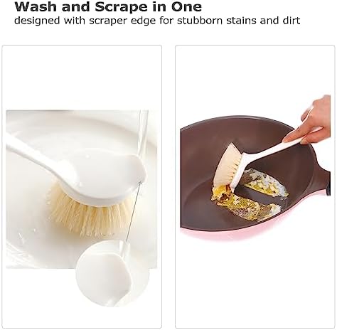 2-Pot Cleaning DishBrush Set with Handle