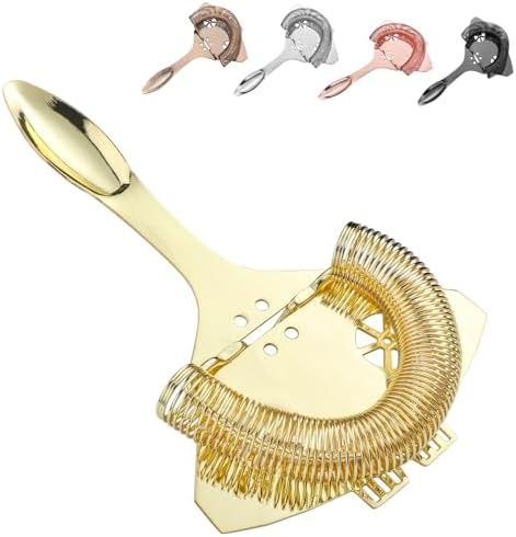 YUHWYI Cocktail Bar Strainer Curved Handle Design