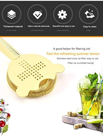 Professional Bartenders Best Choice Stainless Steel Cocktail Strainer with 100 Wire Spring