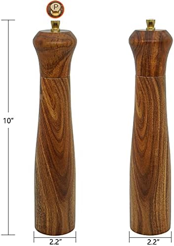 Elegant Acacia Wooden Pepper Grinder Salt and Pepper Shaker Gift