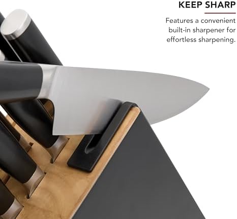 14-Piece KitchenAID German-Style Knives with Built-In Sharpener