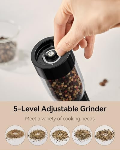 Elevate Your Seasoning with TOMEEM Electric Salt Pepper Grinder Set