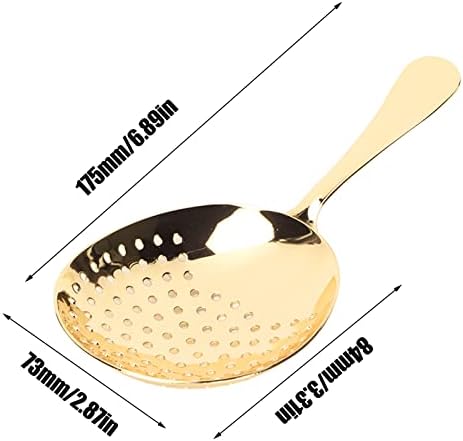 Stainless Steel Julep Strainer Bar Cocktail Spoon