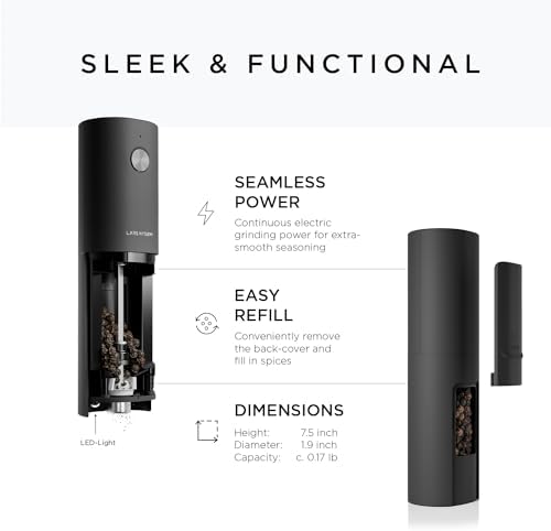 Electric Salt Pepper Grinder Set
