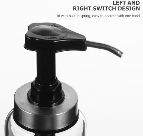 500ml Glass Sauce pump Leakproof Kitchen Dispenser