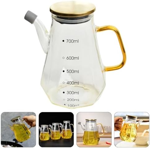 OSALADI Diamond Oiler Oil Jug Dispenser Glass - Premium Ergonomic Drought-Free Kitchen Tool