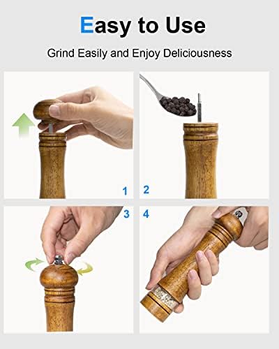 Adjustable Wooden Pepper Grinder for Precision Grading