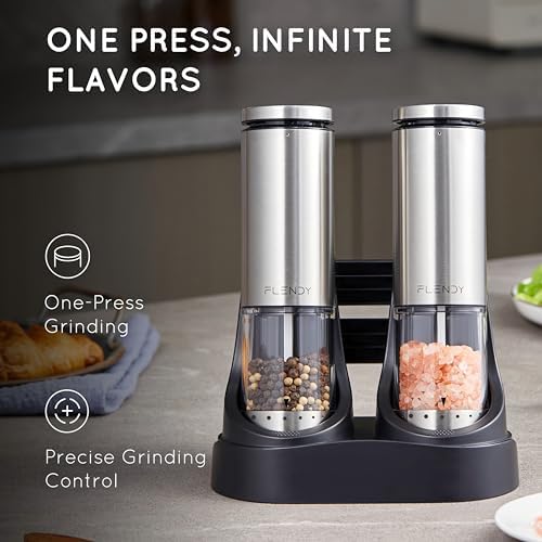 Flendy Electric Salt Pepper Grinder Set