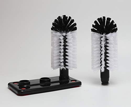 Triple-Ended Glass Washer Brush Set for Sinks with Suction Cup