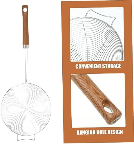 Cabilock Stainless Steel Skimmer Ladle 304 Mesh Strainer