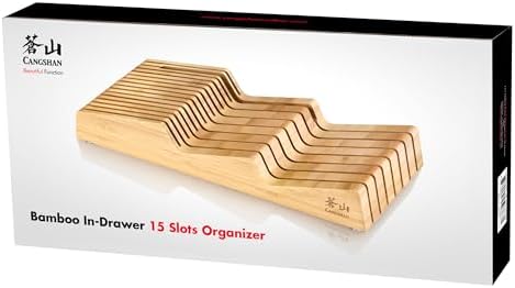 Cangshan Bamboo 15-Slot In-Drawer Knife Organizer