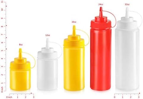 New Star Foodservice Squeeze Bottles 8 oz Pack of 6 - Durable Kitchenessential