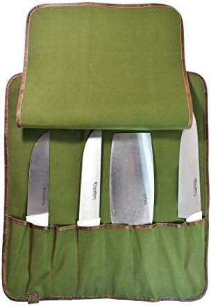 Rustic Leather Knife Roll Bag