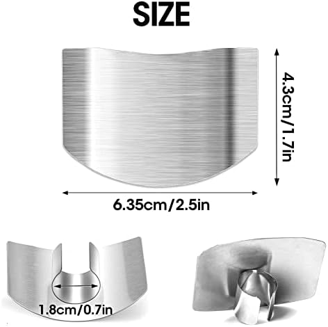 4-Piece Stainless Steel Finger Guards Cut Protect Kitchen Safety