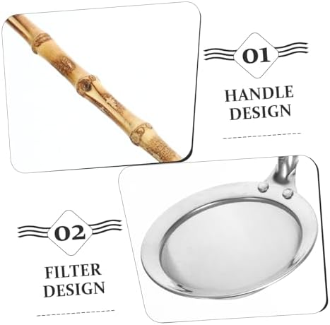 Ergonomic 304 Stainless Steel Colander Ladle for Kitchen Use