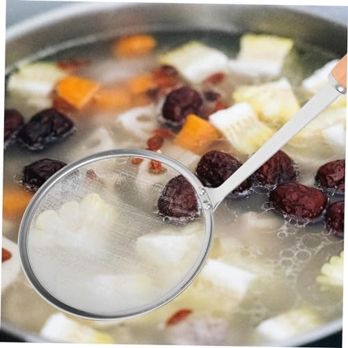 Cabilock Handle Fine Mesh Skimmer Spoon Multi-Functional Oil Strainer Colander