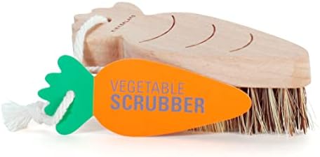 Kikkerland Vegetable Wood Scrubber Brush