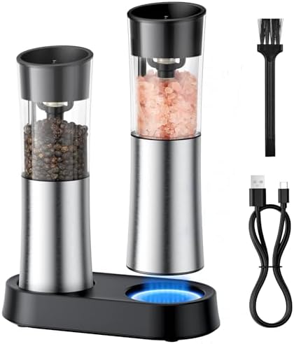 DI MORE Electric Salt and Pepper Grinder Set