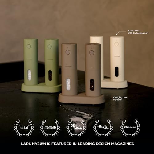 Electric Salt Pepper Grinder Set