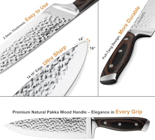 Mealia 15-Piece Kitchen Knife Set - Effortlessly Sharp Blocking Built-in