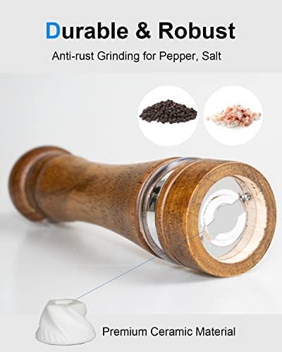 Adjustable Wooden Pepper Grinder for Precision Grading