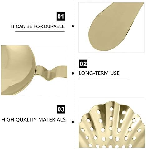 Hemoton 1-Piece Bar Strainer for Bartenders Durable Elegant