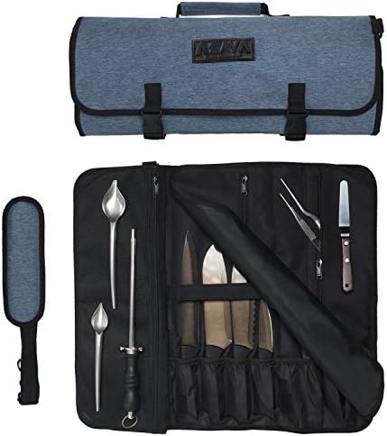 Asaya Chef Knife Roll Bag - Durable Stain-Resistant Nylon Storage Solution