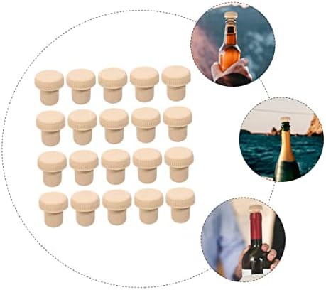 SHOWERORO 20pcs Cork Wine Stopper Labels Reusable