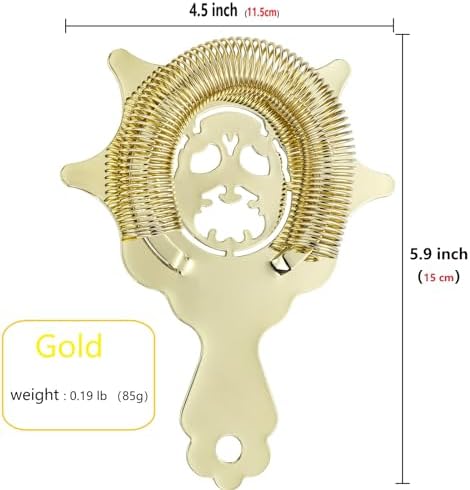 Elegant 4-Prong Cocktail Strainer with Hawthorne Design