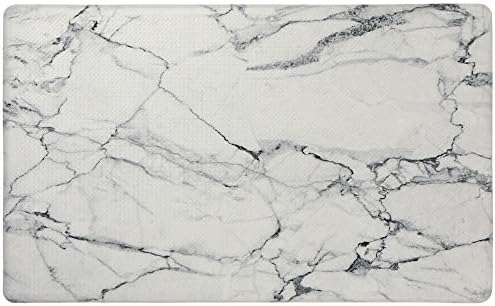 Cozy Anti-Fatigue Kitchen Mat Marble White 20 x 36