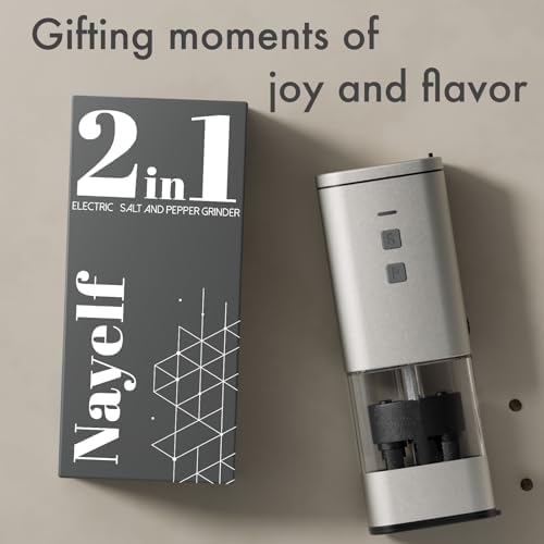 Sleek Electric Salt and Pepper Grinder Set