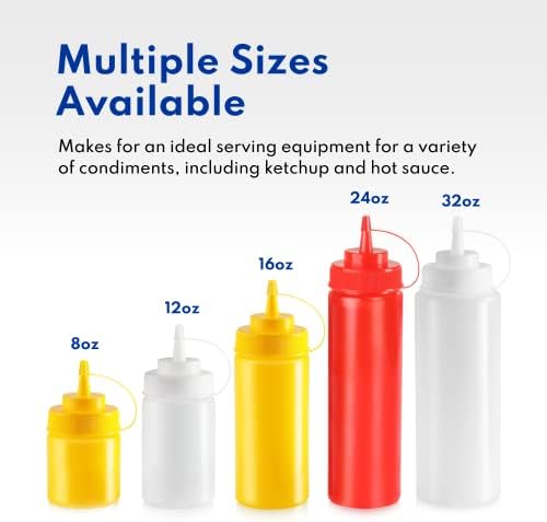 New Star Foodservice Squeeze Bottles 8 oz Pack of 6 - Durable Kitchenessential