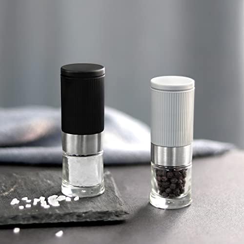 Mini Adjustable Salt Pepper Grinder Set