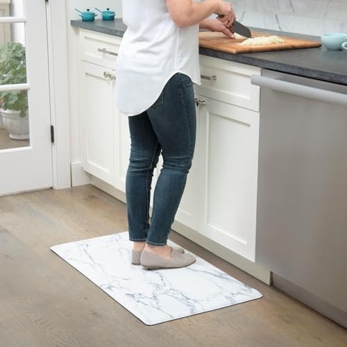 Home Dynamix Cozy Living Modern Marble Runner Anti-Fatigue Kitchen Mat Slip-Free