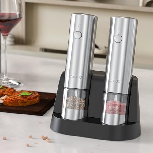CIRCLE JOY Electric Salt Pepper Grinder Set Automatic Durable