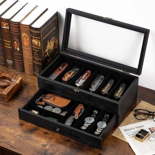 2-Layer Knife Display Case for 9-15 Knives