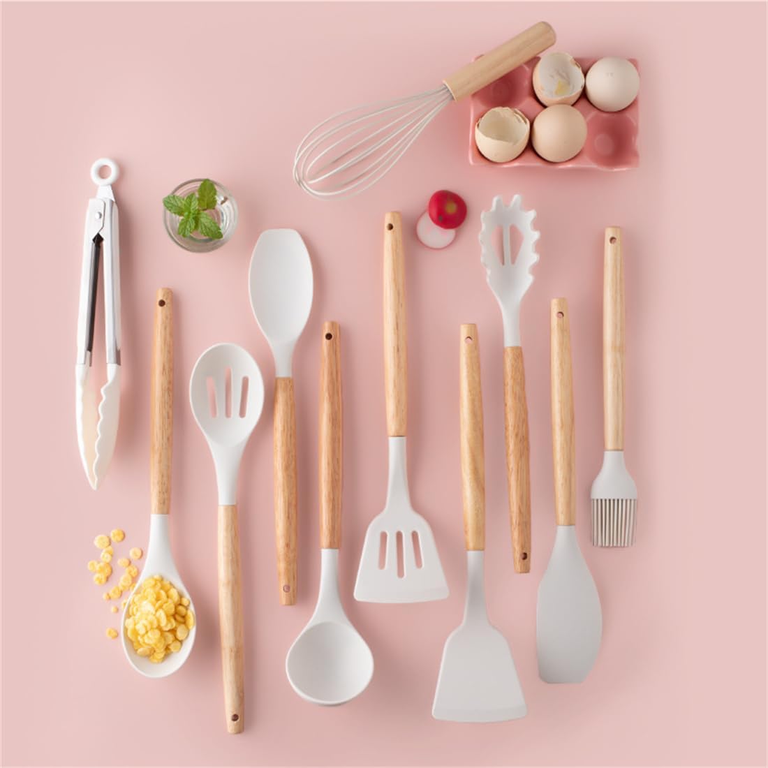 19-Piece Kitchen Knife and Utensil Set with Storage
