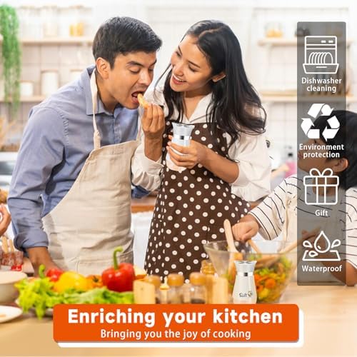 Refined Design Salt and Pepper Shaker Set for Chaos-Free Kitchen Living