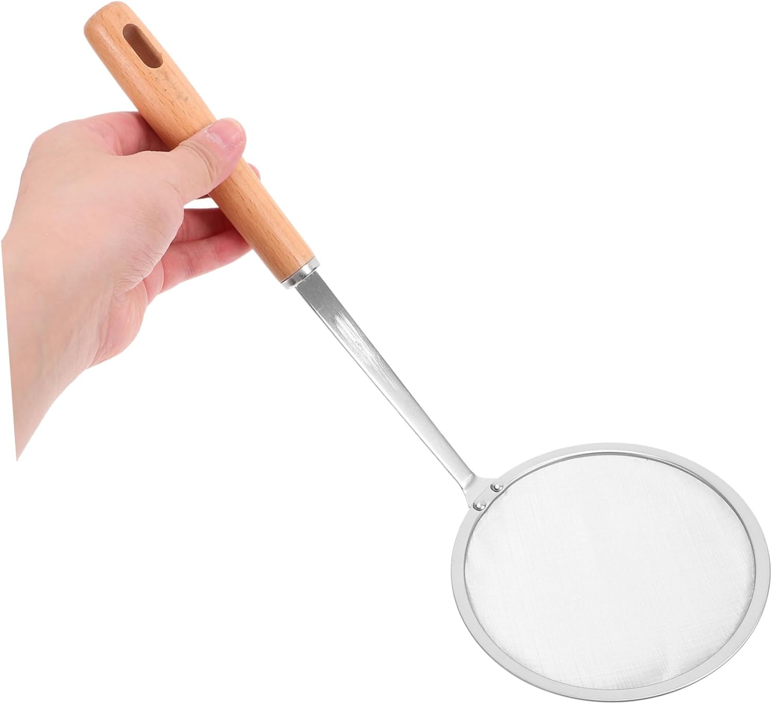 Cabilock Handle Fine Mesh Skimmer Spoon Multi-Functional Oil Strainer Colander