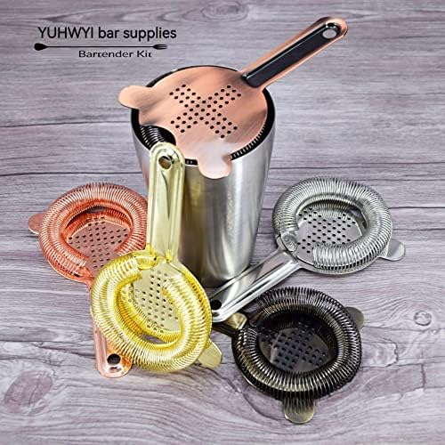 Professional Bartenders Best Choice Stainless Steel Cocktail Strainer with 100 Wire Spring