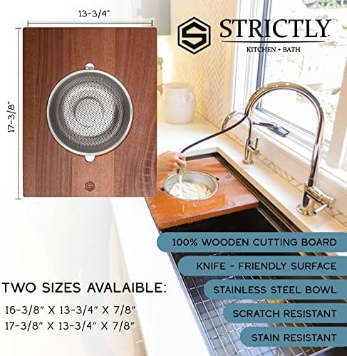 Premium Kitchen Essentials- Strong Wood Kitchen Tool for Easy Chopping and Straining