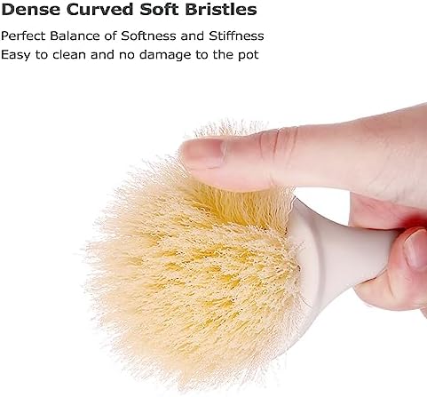 2-Pot Cleaning DishBrush Set with Handle