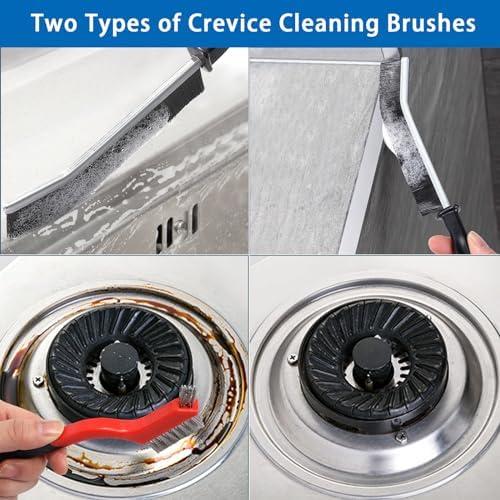 JUREIT Crevice Gap Cleaning Brush Set for Deep Cleaning