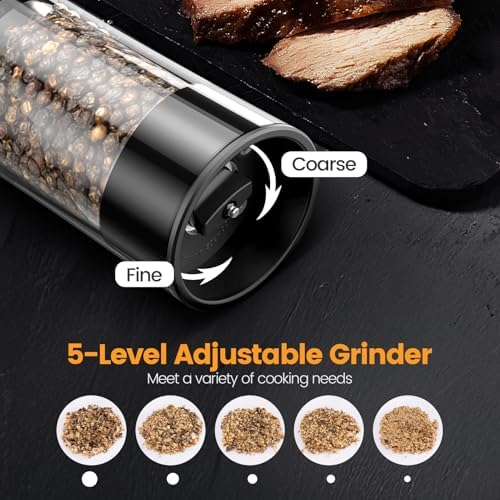 DI MORE Electric Salt and Pepper Grinder Set