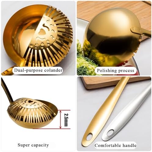 OULIGET 2-in-1 Strainer Ladle