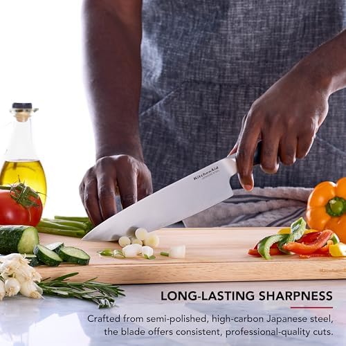 14-Piece KitchenAID German-Style Knives with Built-In Sharpener